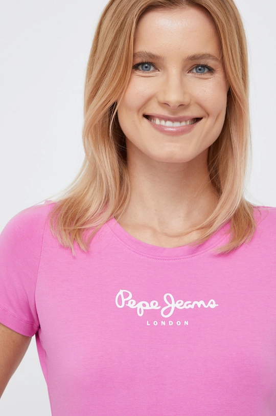 fioletowy Pepe Jeans t-shirt