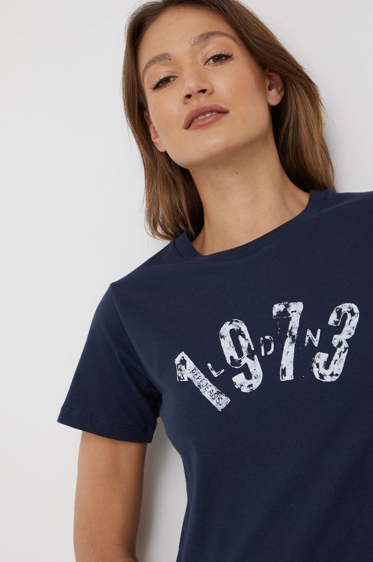 mornarsko modra Bombažen t-shirt Pepe Jeans