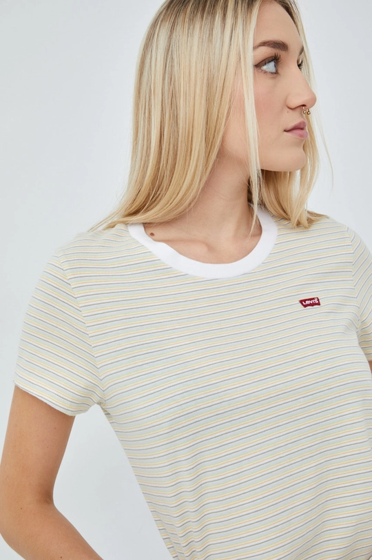 żółty Levi's t-shirt bawełniany