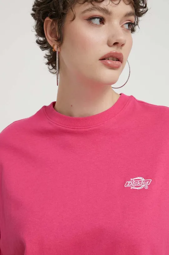 ροζ Βαμβακερό μπλουζάκι Dickies