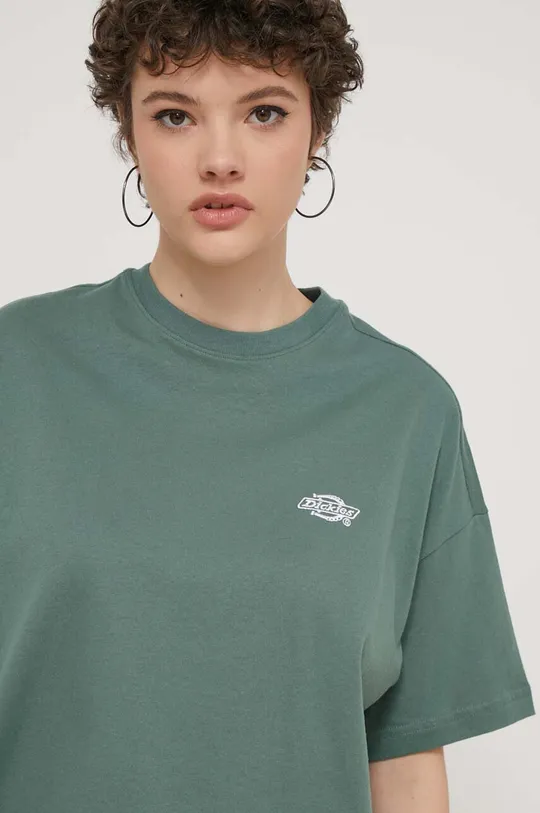 πράσινο Βαμβακερό μπλουζάκι Dickies Γυναικεία