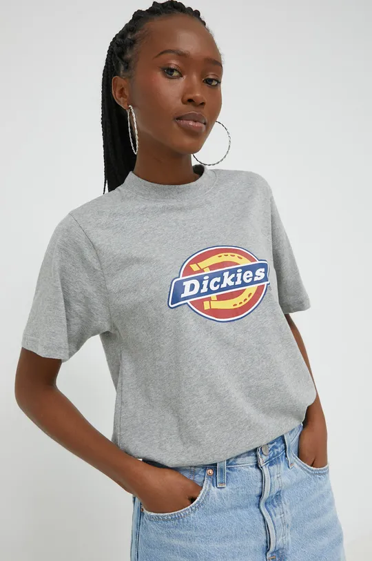 γκρί Βαμβακερό μπλουζάκι Dickies Γυναικεία