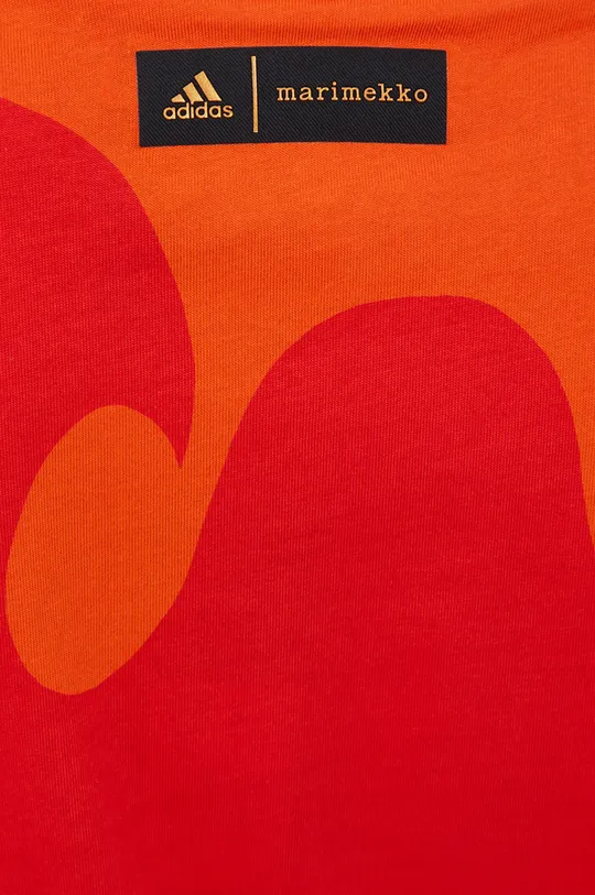 πορτοκαλί Βαμβακερό μπλουζάκι adidas Performance X Marimekko