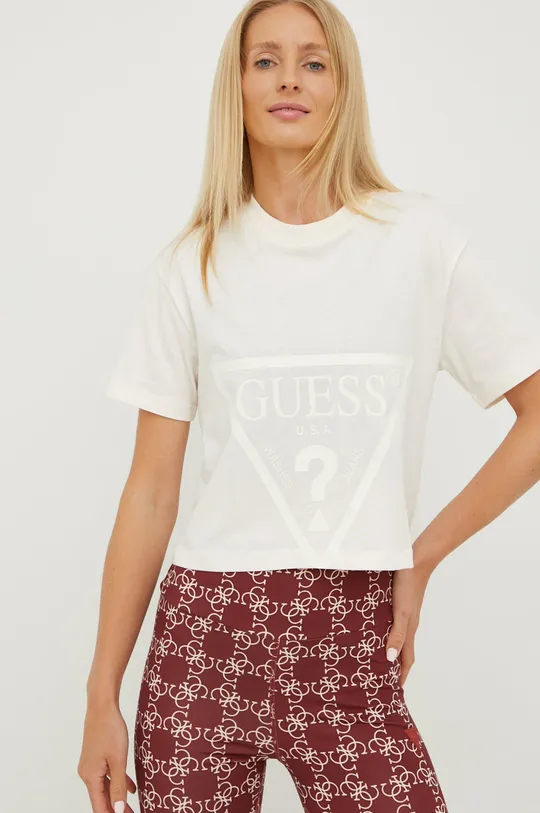 beige Guess t-shirt in cotone