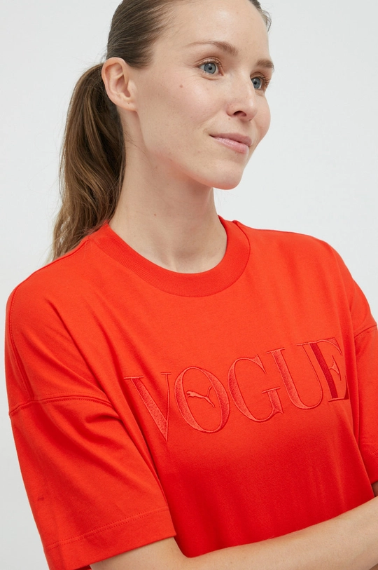 czerwony Puma t-shirt bawełniany