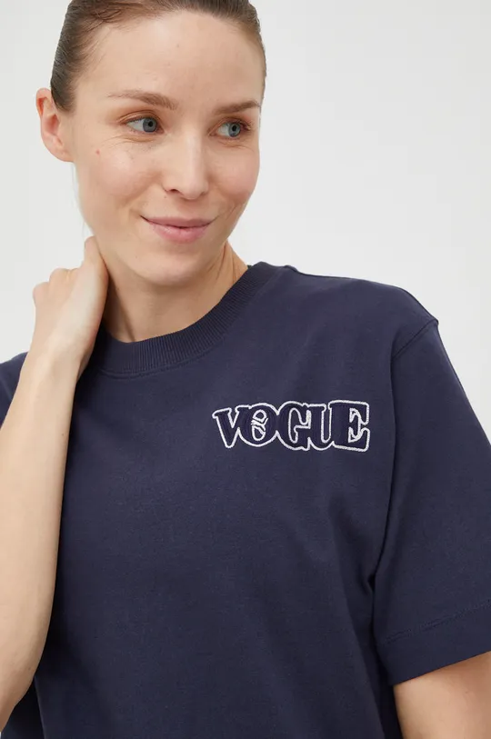 mornarsko plava Pamučna majica Puma X Vogue Ženski