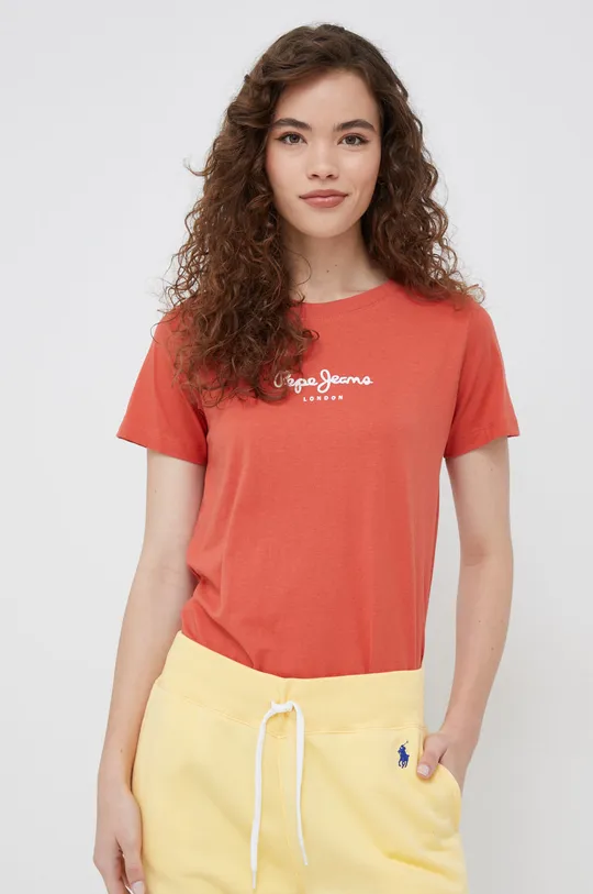 różowy Pepe Jeans t-shirt bawełniany