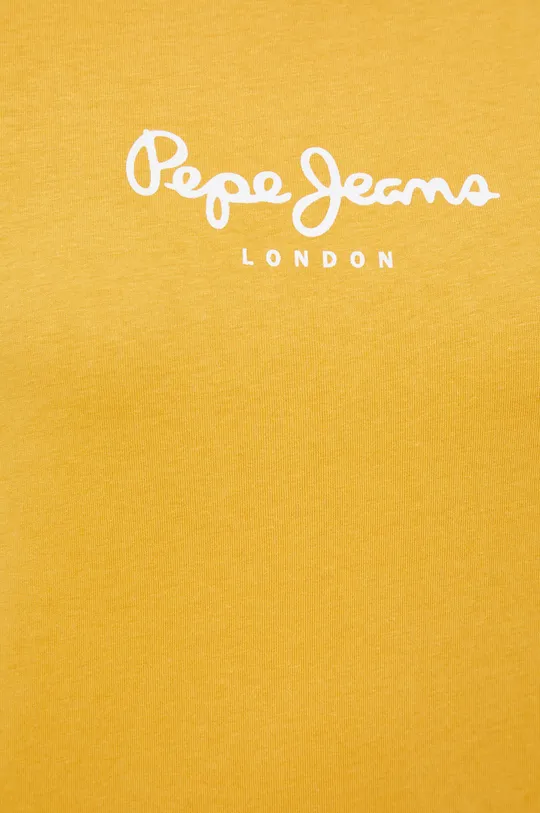 κίτρινο Βαμβακερό μπλουζάκι Pepe Jeans
