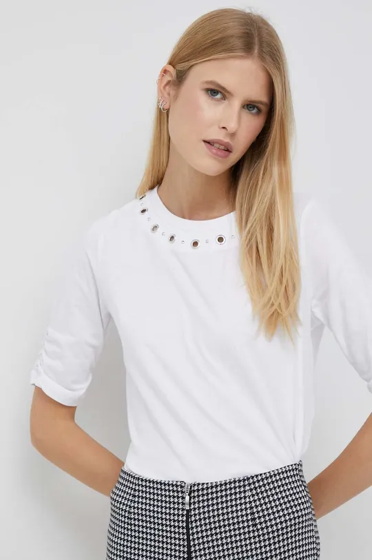 λευκό Βαμβακερό μπλουζάκι Pepe Jeans Callie