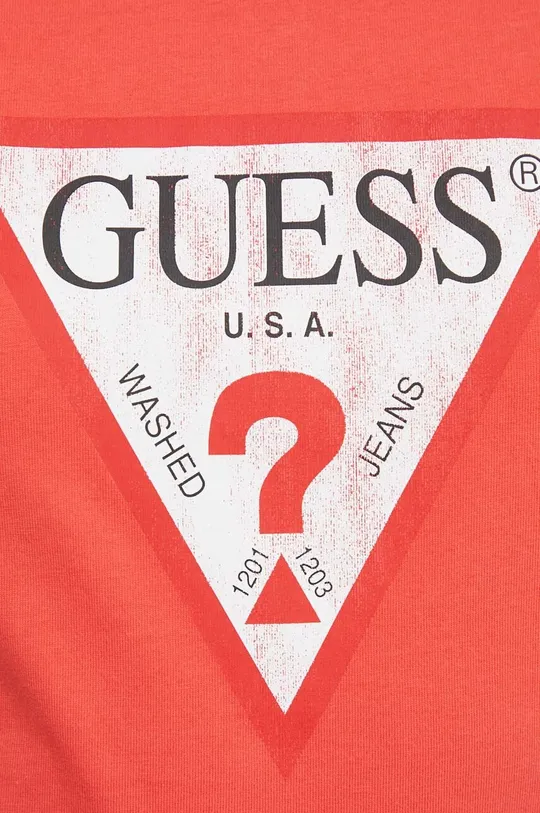 piros Guess pamut póló