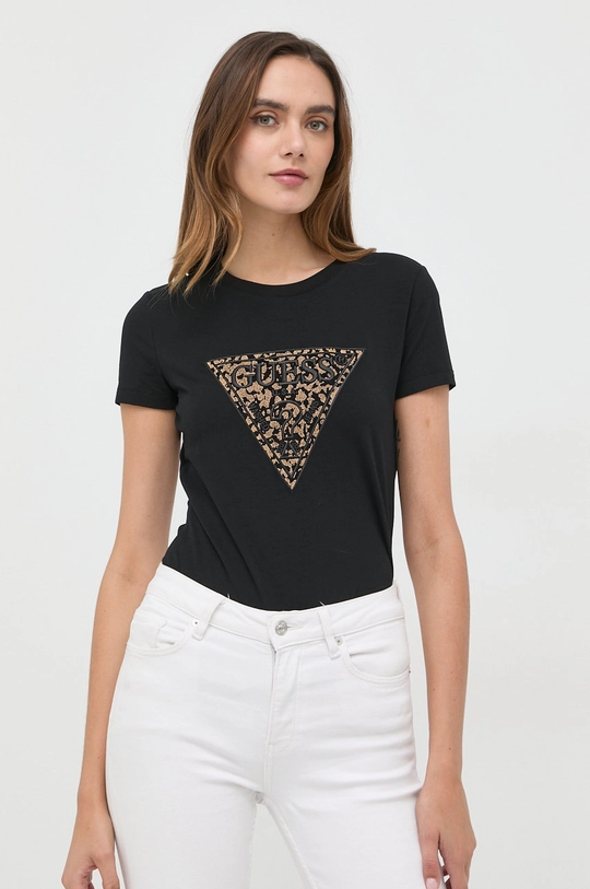 czarny Guess t-shirt