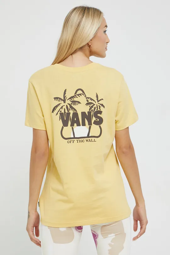 κίτρινο Βαμβακερό μπλουζάκι Vans