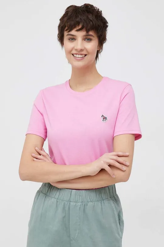 рожевий Бавовняна футболка PS Paul Smith Жіночий