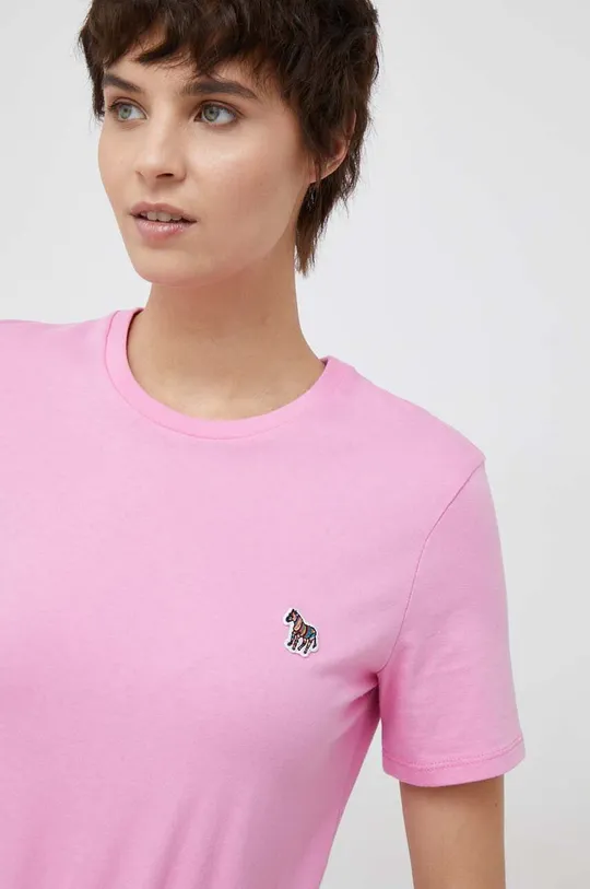 ροζ Βαμβακερό μπλουζάκι PS Paul Smith