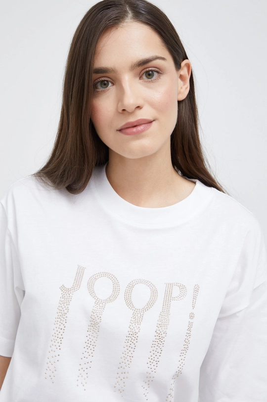 biały Joop! t-shirt bawełniany Damski