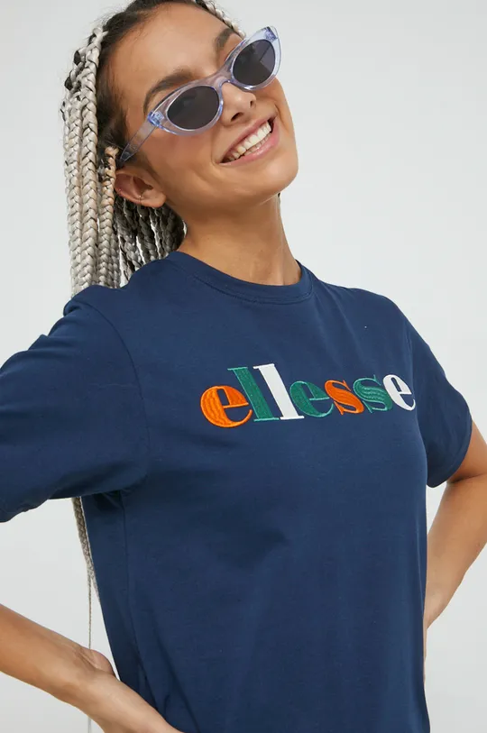 granatowy Ellesse t-shirt bawełniany