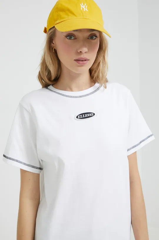 biały Ellesse t-shirt bawełniany