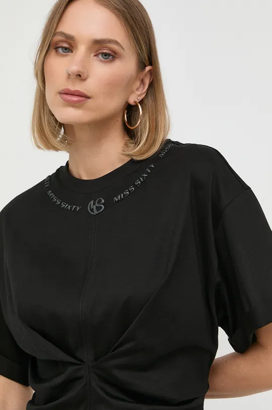 μαύρο Βαμβακερό μπλουζάκι Miss Sixty Γυναικεία