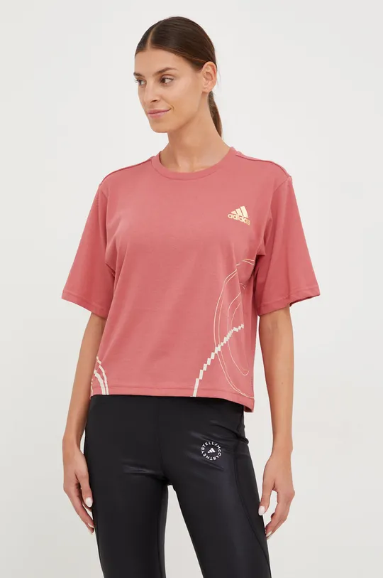 ružová Tréningové tričko adidas Performance Dámsky