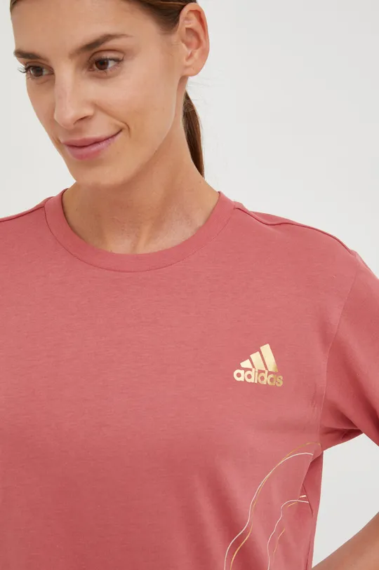 ružová Tréningové tričko adidas Performance