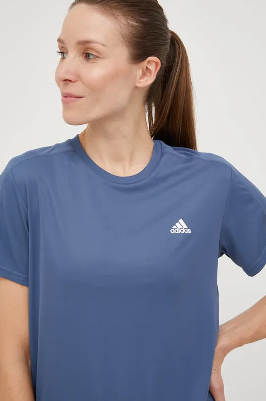 μπλε Μπλουζάκι για τρέξιμο adidas Performance Run It