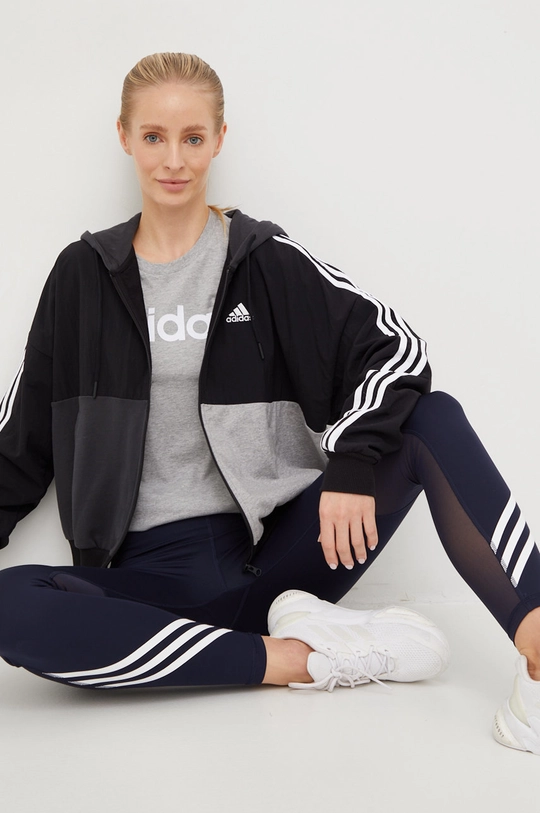 Bavlnené tričko adidas sivá