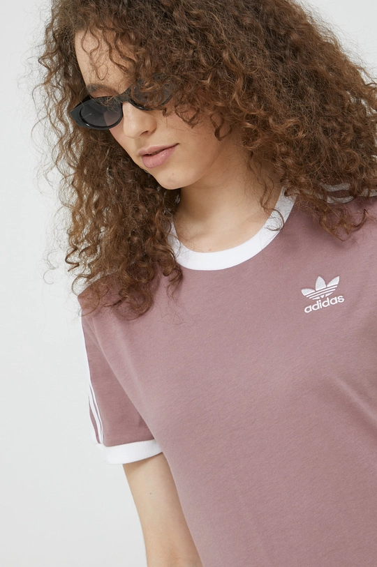 lila adidas Originals pamut póló