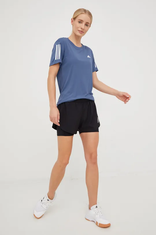adidas Performance t-shirt do biegania niebieski