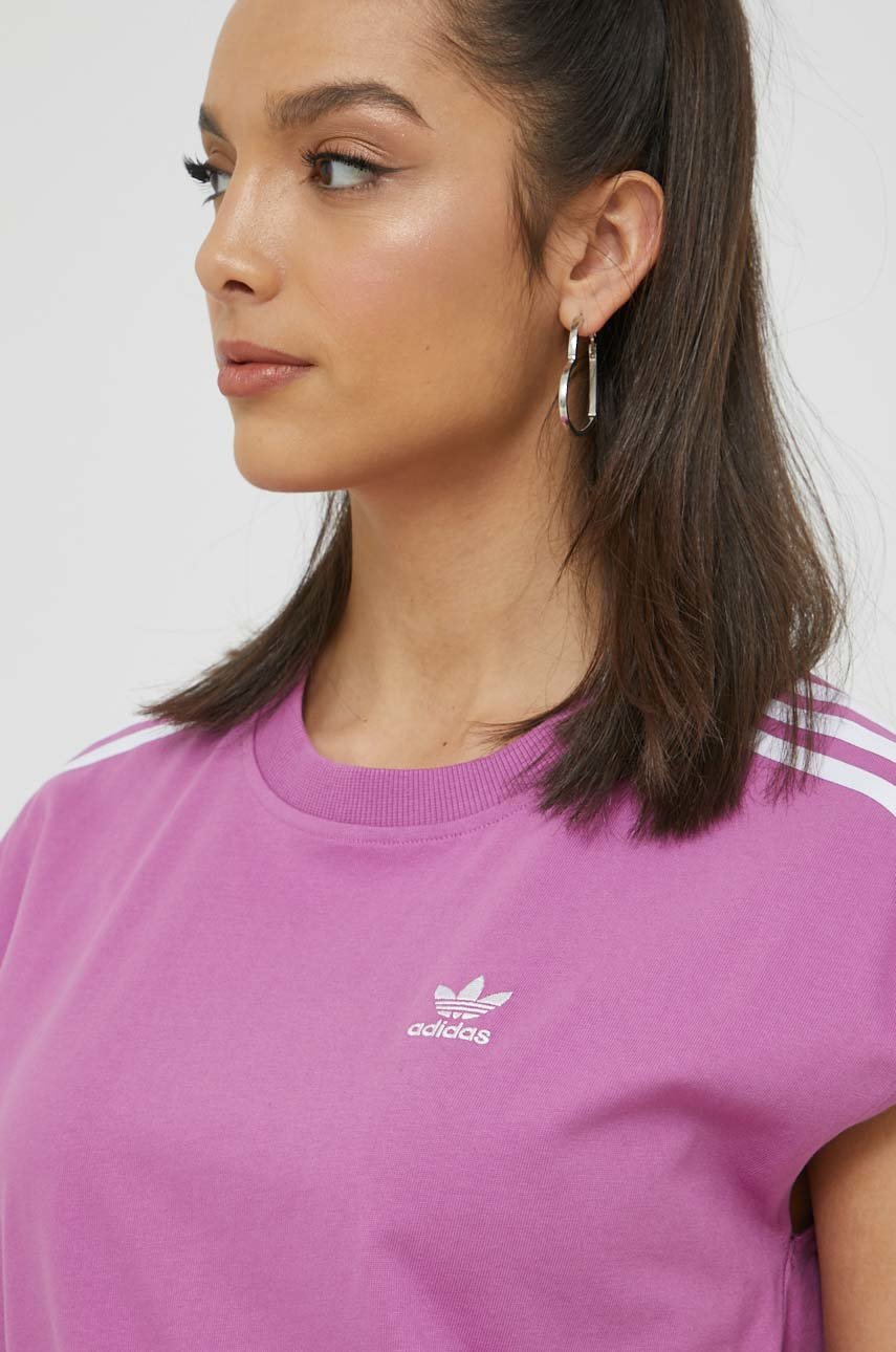 růžová Bavlněný top adidas Originals