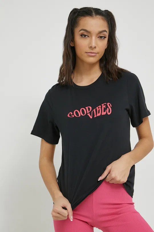 μαύρο Βαμβακερό μπλουζάκι JDY Γυναικεία