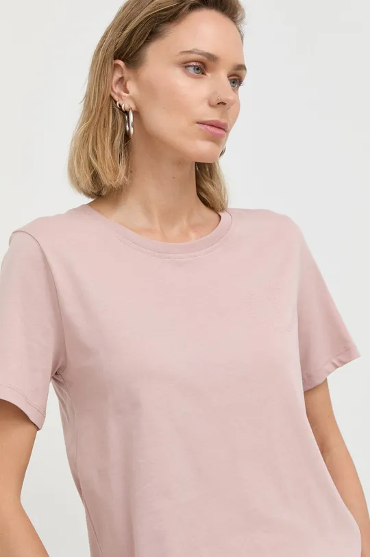 różowy Trussardi t-shirt bawełniany