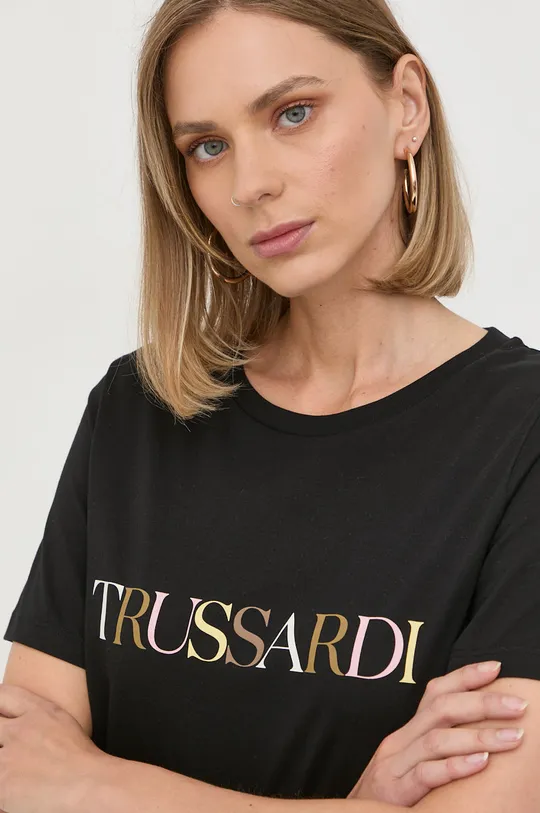 crna Pamučna majica Trussardi