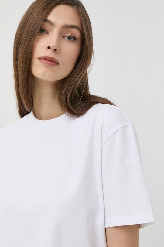 bílá Bavlněné tričko Trussardi Dámský