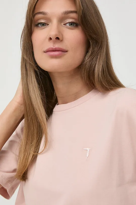 ροζ Βαμβακερό μπλουζάκι Trussardi