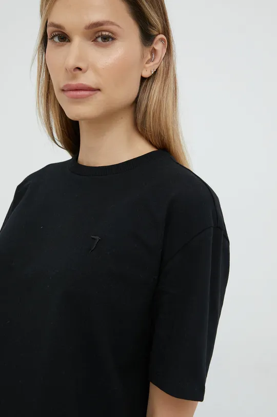μαύρο Βαμβακερό μπλουζάκι Trussardi