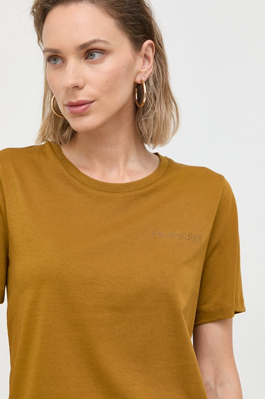 zielony Trussardi t-shirt bawełniany