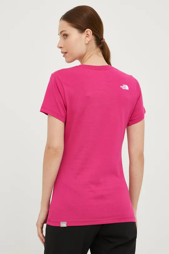 The North Face t-shirt bawełniany fioletowy