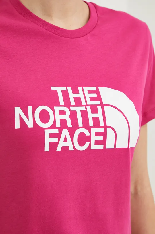 fioletowy The North Face t-shirt bawełniany