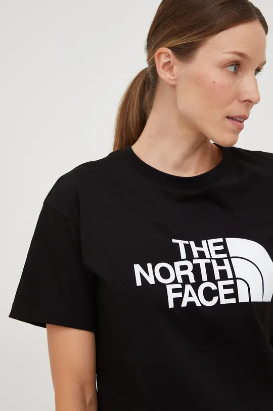 μαύρο Βαμβακερό μπλουζάκι The North Face