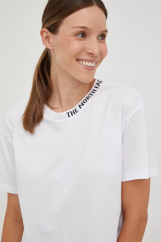 λευκό Βαμβακερό μπλουζάκι The North Face Γυναικεία