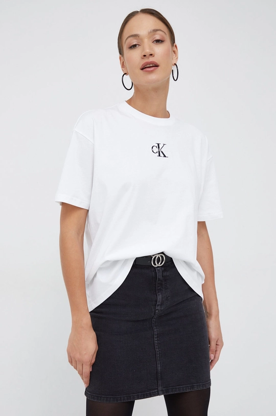 biały Calvin Klein Jeans t-shirt