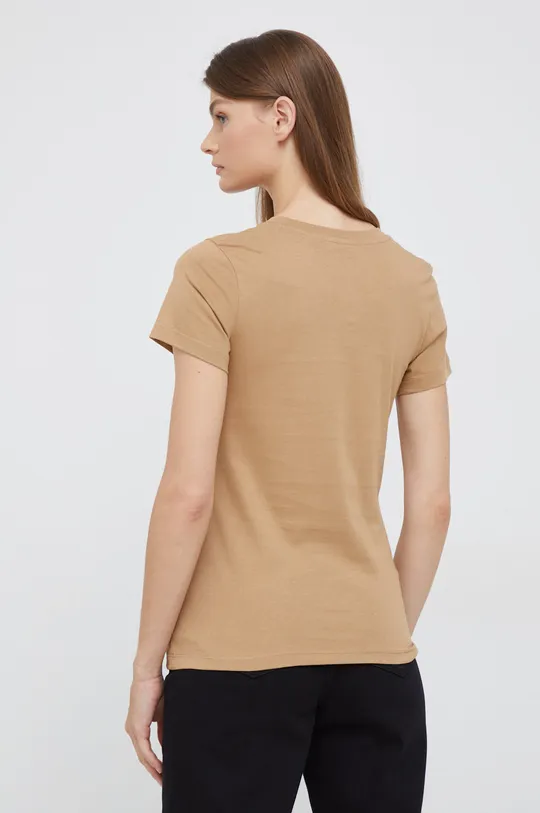 коричневый Хлопковая футболка Calvin Klein Jeans
