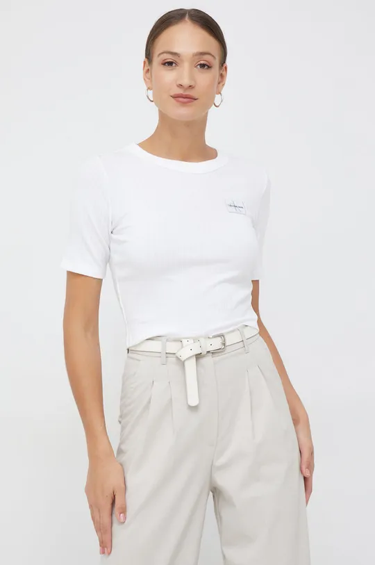 λευκό Μπλουζάκι Calvin Klein Jeans