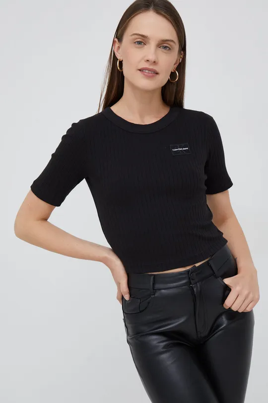 crna Majica kratkih rukava Calvin Klein Jeans