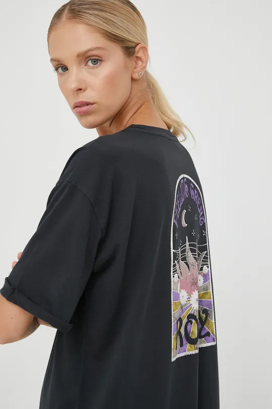 γκρί Βαμβακερό μπλουζάκι Roxy Γυναικεία