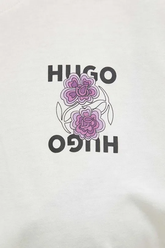 Хлопковая футболка HUGO Женский