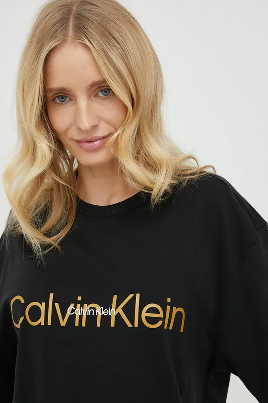 črna Pižama majica Calvin Klein Underwear