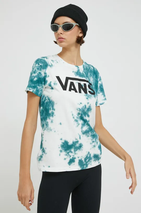 turkusowy Vans t-shirt bawełniany