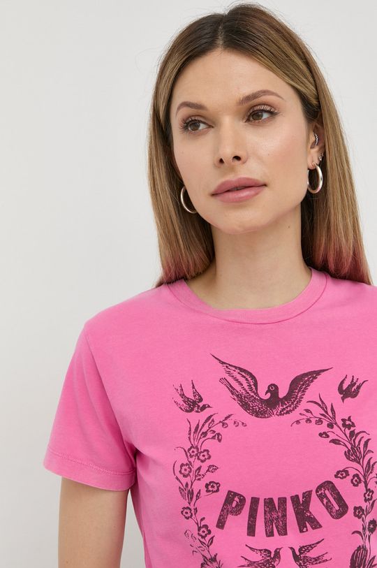 ostrá růžová Bavlněné tričko Pinko