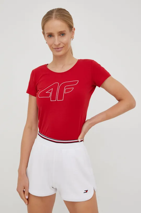 κόκκινο Μπλουζάκι 4F Γυναικεία